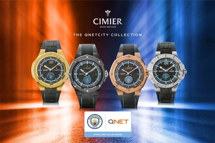 يسعدنا أن نقدم لكم مجموعة Cimier QNETCity Collection من الساعات الفاخرة التي تم إنشاؤها تكريمًا لشراكة QNET مع نادي مانشستر سيتي لكرة القدم